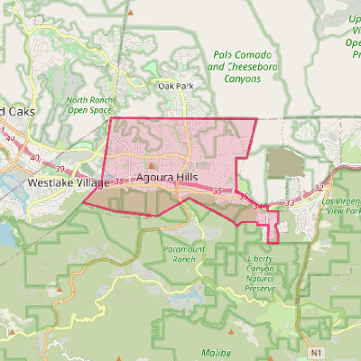 Map of Agoura Hills