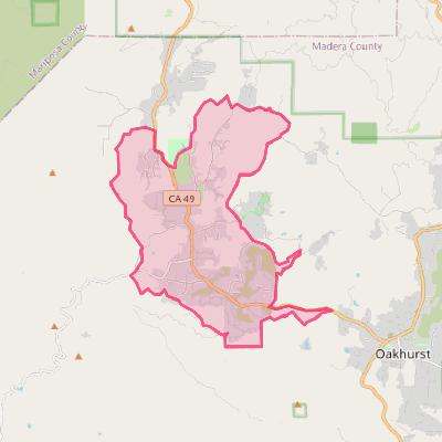 Map of Ahwahnee