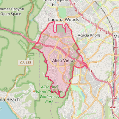 Map of Aliso Viejo