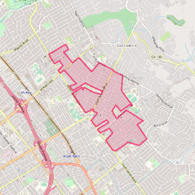 Map of Alum Rock