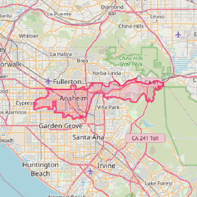 Map of Anaheim