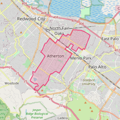 Map of Atherton