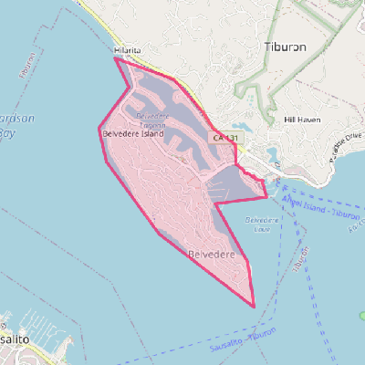 Map of Belvedere