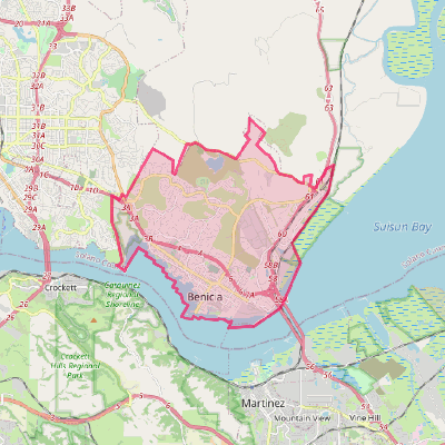 Map of Benicia