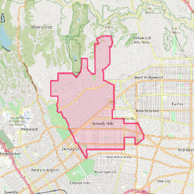 Map of Beverly Hills