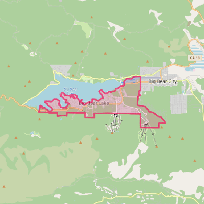 Map of Big Bear Lake