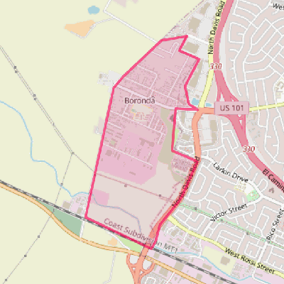 Map of Boronda