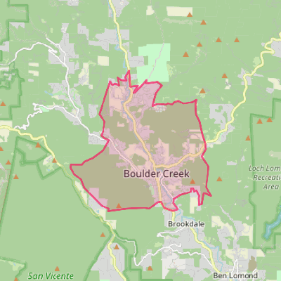 Map of Boulder Creek