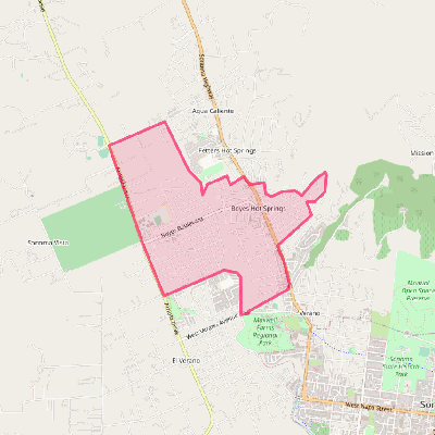 Map of Boyes Hot Springs