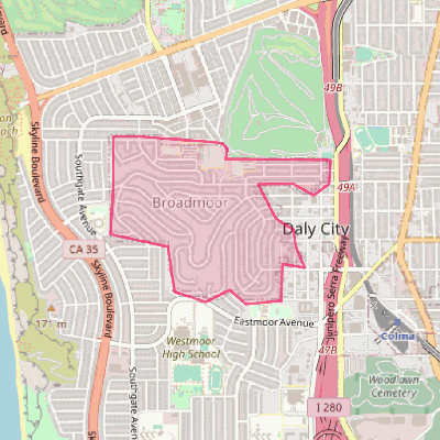 Map of Broadmoor