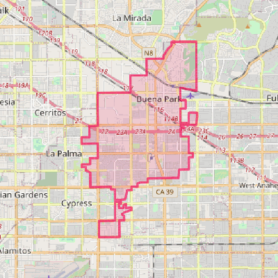 Map of Buena Park