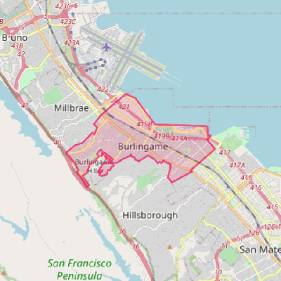 Map of Burlingame