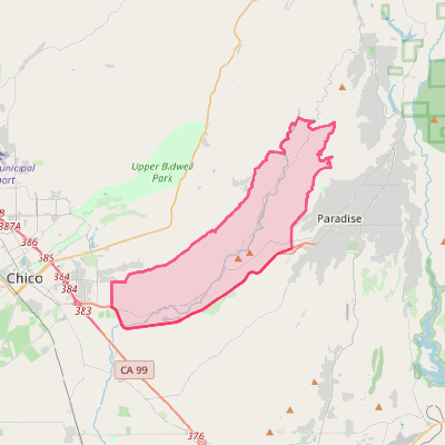 Map of Butte Creek Canyon