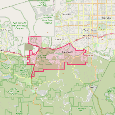 Map of Calabasas