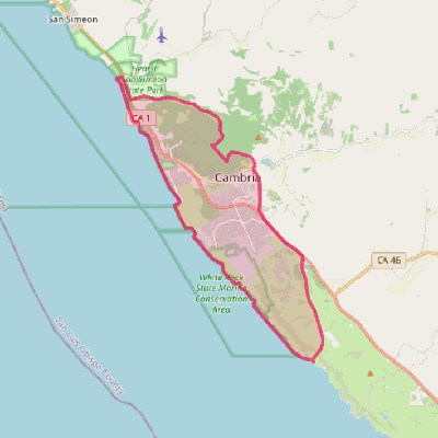 Map of Cambria