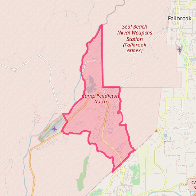 Map of Camp Pendleton North