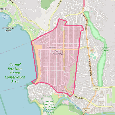 Map of Carmel-by-the-Sea