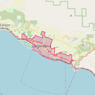 Map of Carpinteria