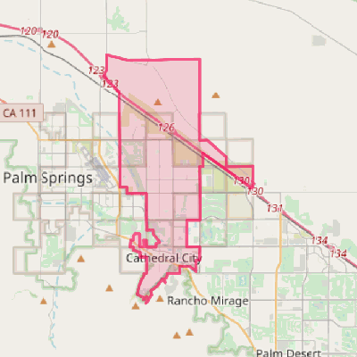 Map of Cathedral City