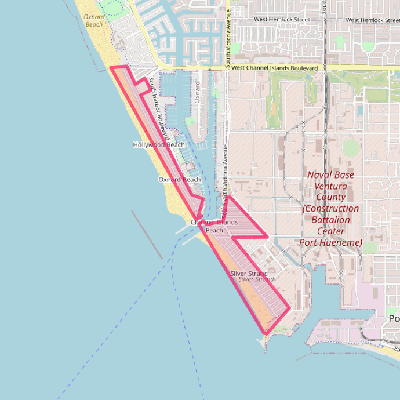 Map of Channel Islands Beach