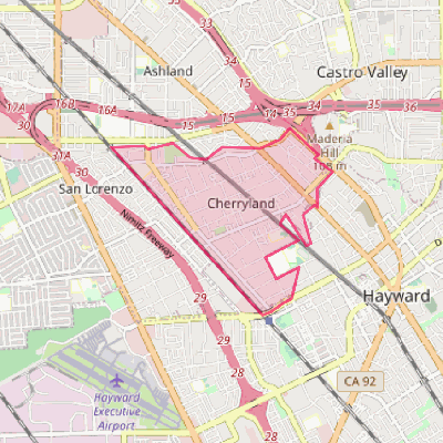 Map of Cherryland