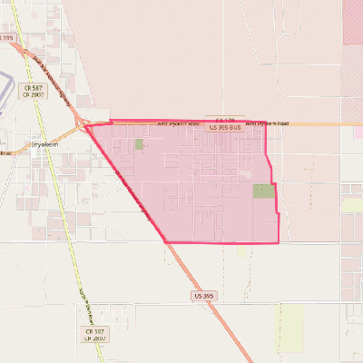 Map of China Lake Acres