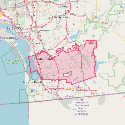 Map of Chula Vista