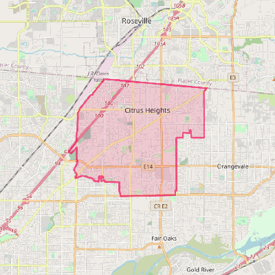 Map of Citrus Heights