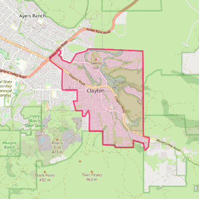 Map of Clayton