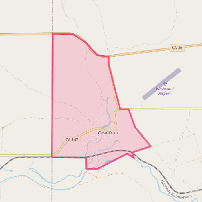 Map of Clear Creek