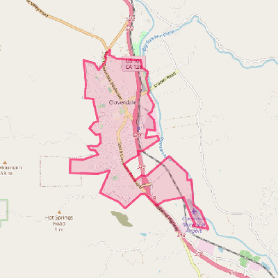 Map of Cloverdale