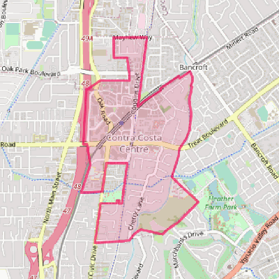 Map of Contra Costa Centre