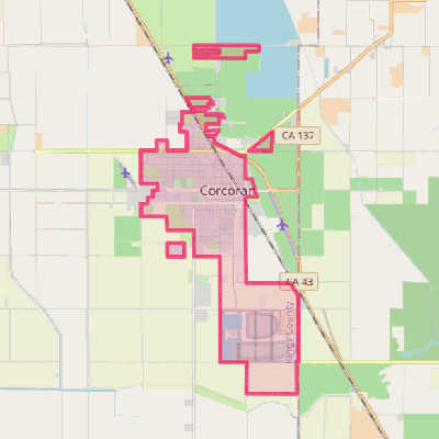 Map of Corcoran