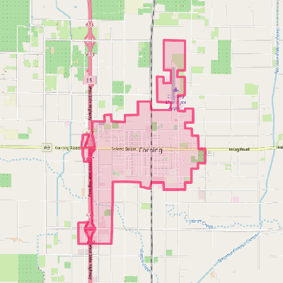 Map of Corning