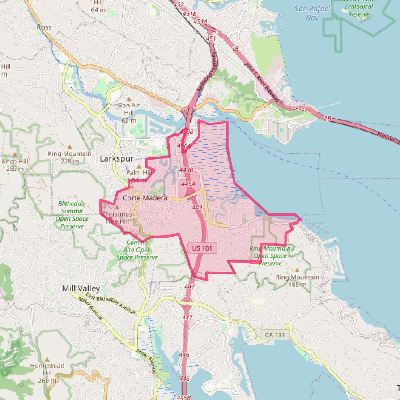 Map of Corte Madera