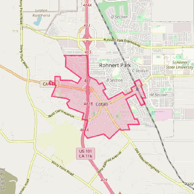 Map of Cotati