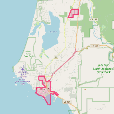 Map of Crescent City