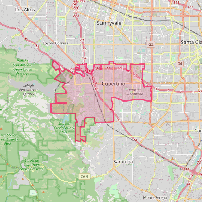 Map of Cupertino