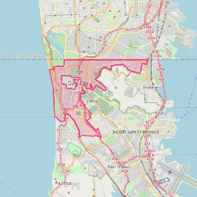 Map of Daly City