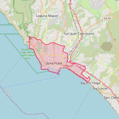 Map of Dana Point