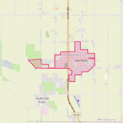 Map of Dos Palos