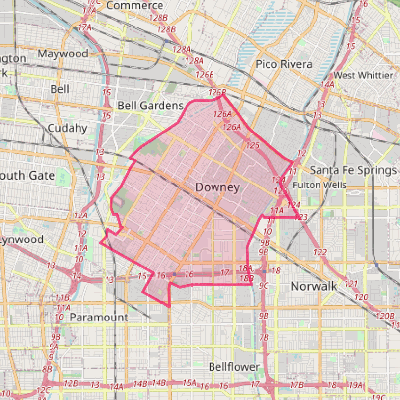 Map of Downey