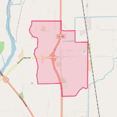 Map of East Nicolaus