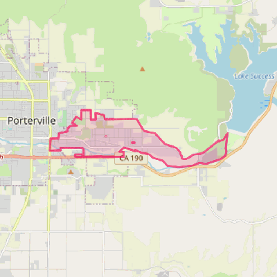 Map of East Porterville