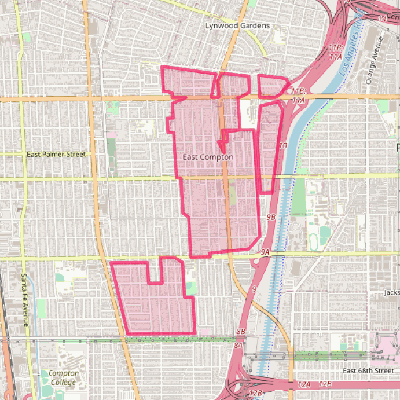 Map of East Rancho Dominguez