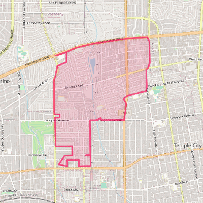 Map of East San Gabriel