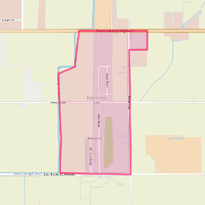 Map of East Tulare Villa