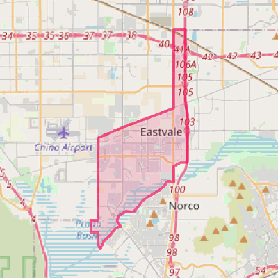 Map of Eastvale