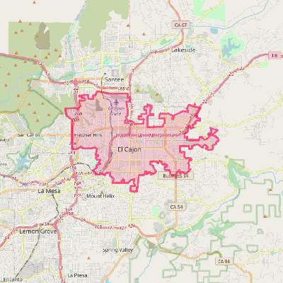 Map of El Cajon