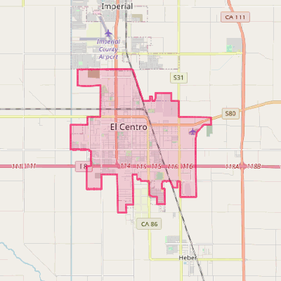 Map of El Centro